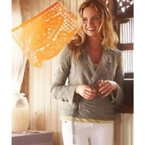 Anthropologie Daughters of Liberation Linen Striped Jacket Sz. 4